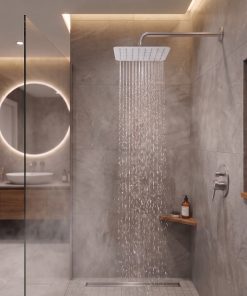 Alternative view of Blue Ocean 10"x7" SHK08 Ultra Thin Stainless Steel Bath Rainfall Shower Head