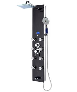 Blue Ocean 52” Aluminum SPA392B Shower Panel Tower with Rainfall Shower Head