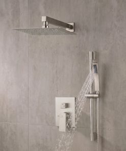 Alternative view of Blue Ocean Shower System, 10 Inch Rainfall Showerhead with Adjustable Angle Slide Bar, 2-Function  | CSF-2A0019-4