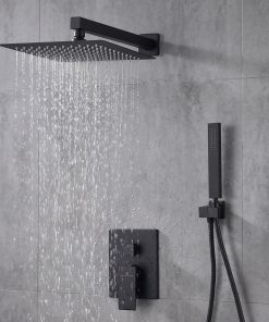 Blue Ocean Shower System, 10 Inch Rainfall Showerhead and Handheld Shower Head, 2-Function  | CSF-2A0019-4B